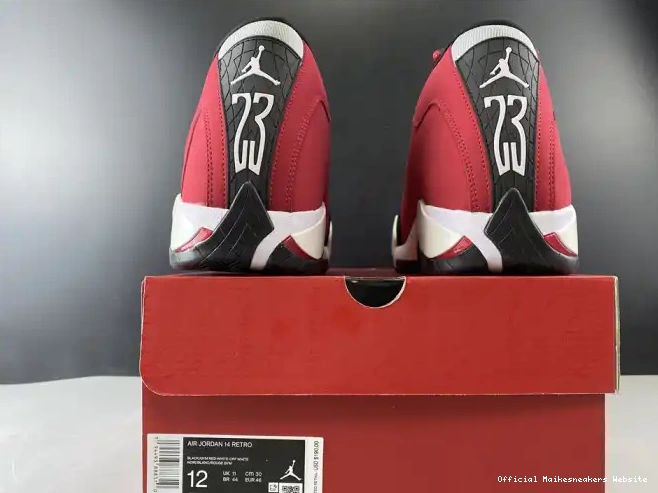 Official Maikesneakers RETRO 487471-006 TORO RED JORDAN 14 AIR GYM 0405